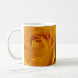 Yellow Rose Petals Coffee Mugs