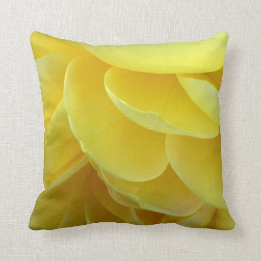 Yellow Rose Petals Throw Pillow Zazzle