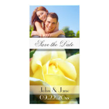 Yellow Rose  /photo  "Save the Date" Personalized Photo Card