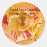 Yellow Rose Pink Flower Photo Decal Stickers