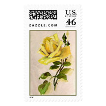 Yellow Rose Postage Stamps