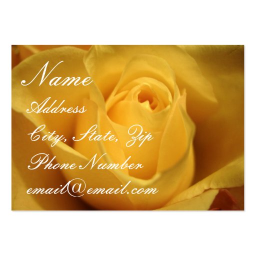 Yellow Rose, Profile Card Business Card Templates (front side)