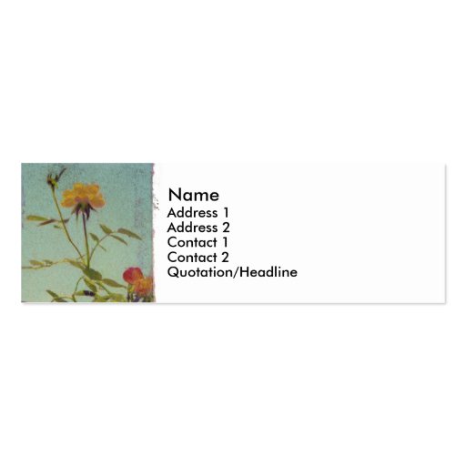 Yellow Rose profile card Business Cards