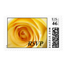 Yellow Rose RSVP Postage
