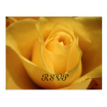 Yellow Rose, RSVP, S Cyr Postcard