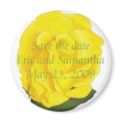 Yellow rose, Save the date wedding magnet magnet