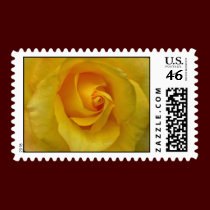 Yellow Rose Stamps Sunny Flowers Postage Stamps stamps