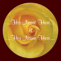 Yellow Rose Sticker Romantic Rose Wedding Sticker stickers