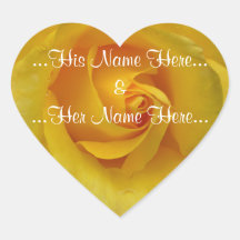 Yellow Rose Sticker Romantic Rose Wedding Sticker