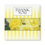 yellow rose strip thank you card fridge magnets