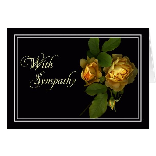 Yellow Rose Sympathy/Condolence Card Zazzle