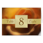 Yellow Rose Table Number Folded Card
