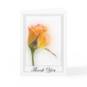Yellow Rose Thank You Card card