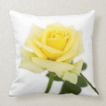 Yellow rose throw pillows