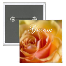 Yellow Rose • Wedding Button