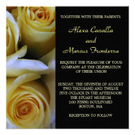 Yellow Rose Wedding Invitation