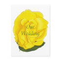 Yellow rose, Wedding Invitation Postcards postcard