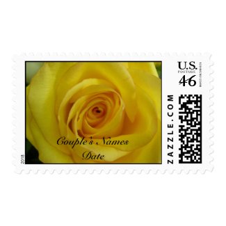 Yellow Rose Wedding Postage stamp