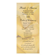 Yellow Rose Wedding Program Custom Rack Cards