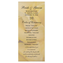 Yellow Rose Wedding Program Custom Rack Cards