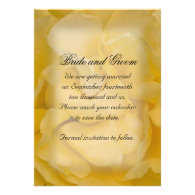 Yellow Rose Wedding Save the Date Announcement