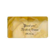 Yellow Rose Wedding Thank You Label