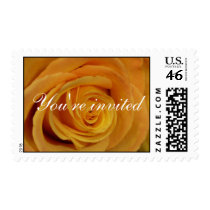 Yellow Rose You're invited postage