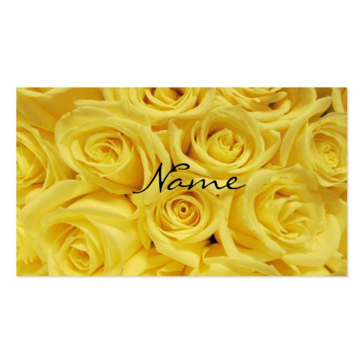 Yellow Roses_ Business Card Templates (back side)