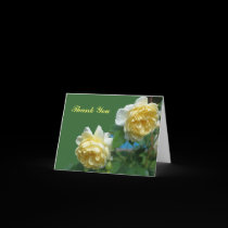 Yellow Roses Flower Photo Thank You Card by SmilinEyesTreasures Yellow Roses Flower Photo Thank You Card
