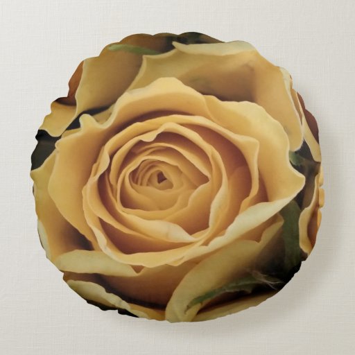 Yellow Roses, Flower, Round Pillow Zazzle