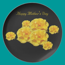 Yellow Roses for Mothers Day plates
