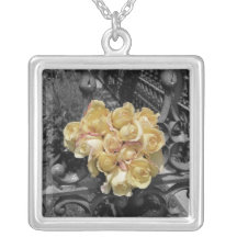 yellow roses pendants