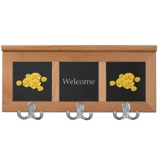 Yellow Roses on black