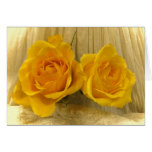 Yellow Roses on Lace Easter Greeting Card