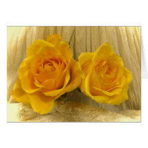 Yellow Roses on Lace Easter Greeting Card
