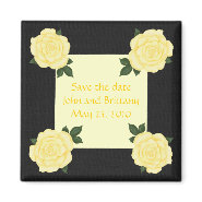 Yellow roses, Save the date wedding magnets magnet