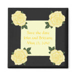 Yellow roses, Save the date wedding magnets