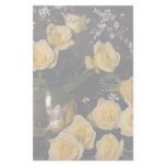 Yellow roses customized stationery