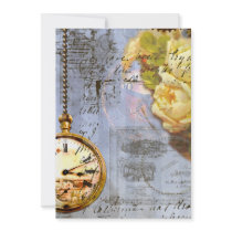 Yellow Roses & Steampunk Invites