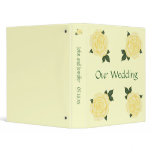 Yellow Roses Wedding Keepsakes Binders Template