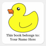 Yellow Rubber Duck Book Plate Stickers