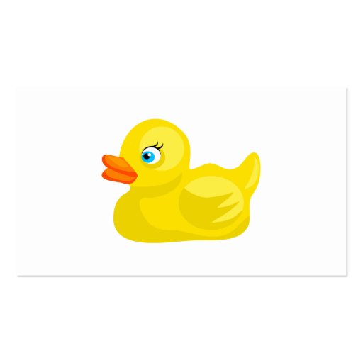 Yellow Rubber Duck, Business Card Templates (back side)