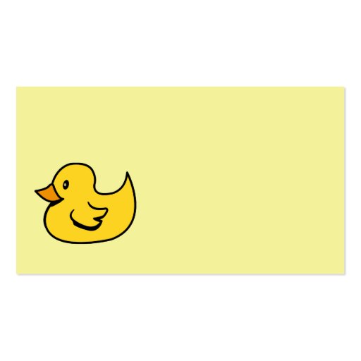 Yellow Rubber Duck Business Cards (front side)
