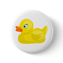 Yellow Rubber Duck Pinback Button