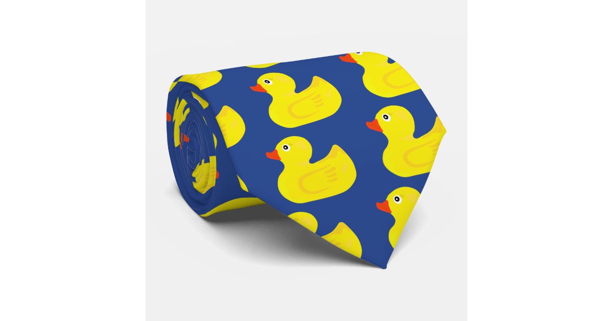 yellow rubber duck cute tie Zazzle