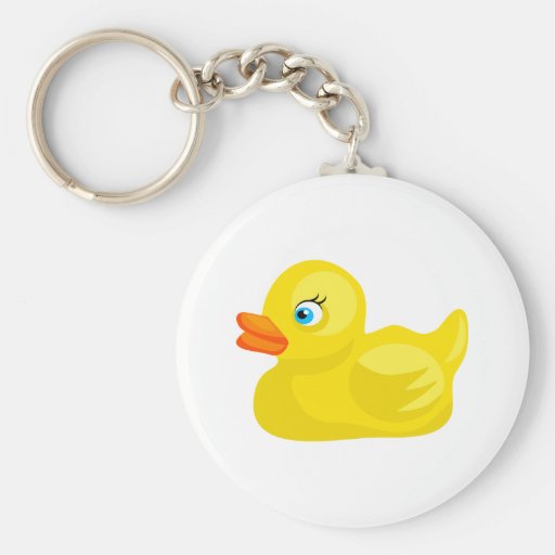 Yellow Rubber Duck Keychain Zazzle