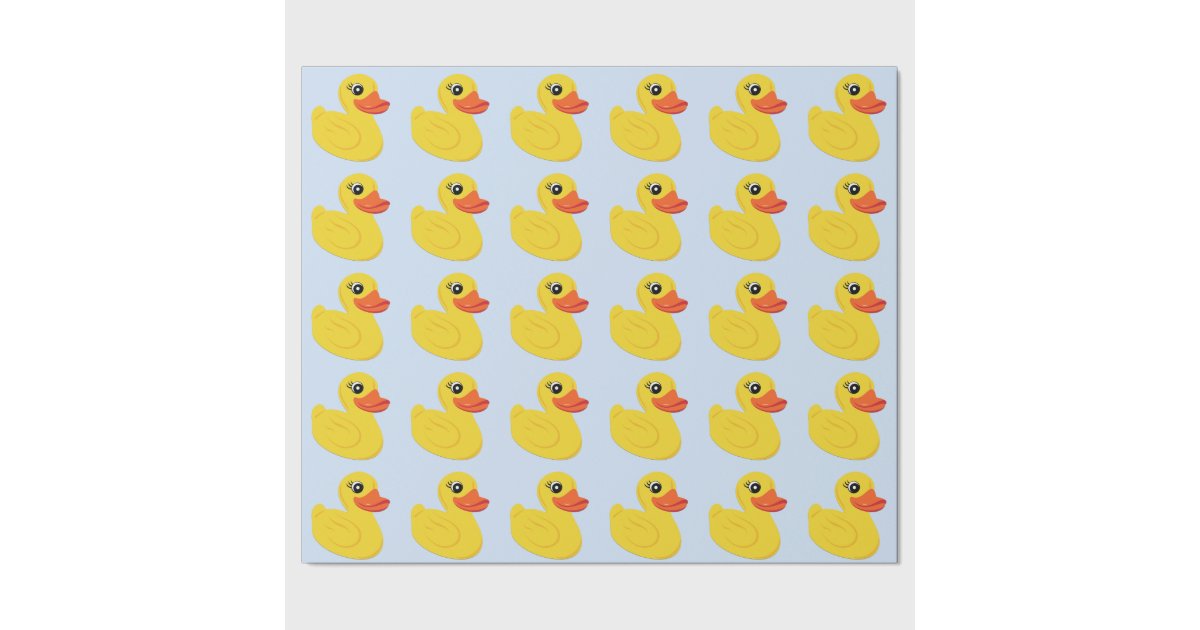 Yellow Rubber Duck Wrapping Paper Zazzle