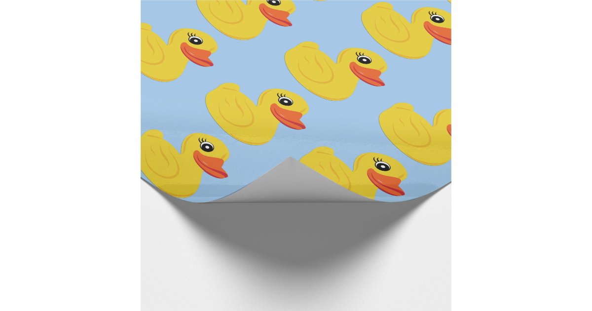 Yellow Rubber Duck Wrapping Paper Zazzle