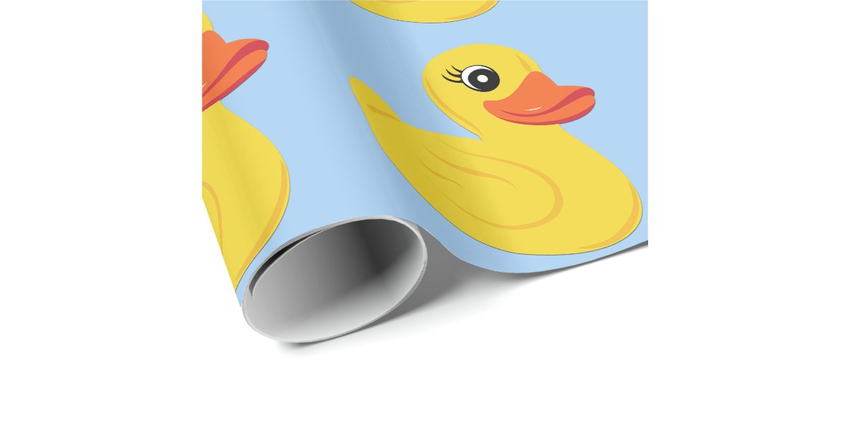 Yellow Rubber Duck Wrapping Paper Zazzle