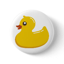 Yellow Rubber Duckie Pinback Buttons